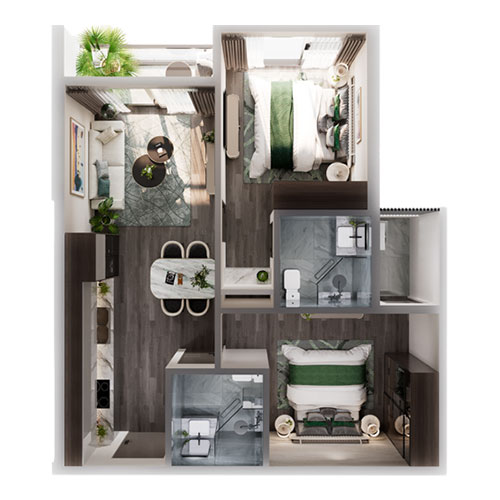 The Cityon Hưng Yên - căn hộ 2PN và 2PN+ – nhóm sản phẩm chủ lực